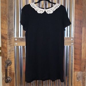 Black tunic H&M size 12 lace peter pan collar